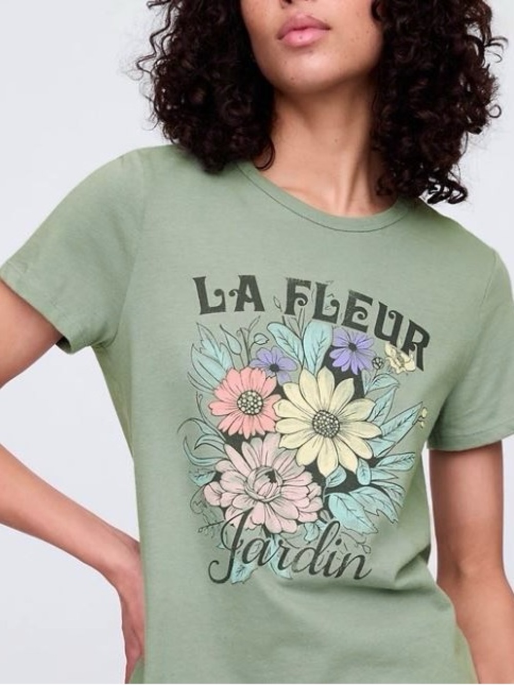 GAP NWT XL Favorite Graphic T-Shirt La Fleur Jardin The Garden Flower Tee Top